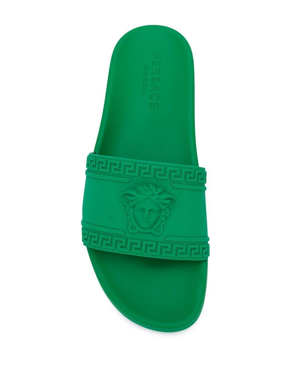 versace sandals green