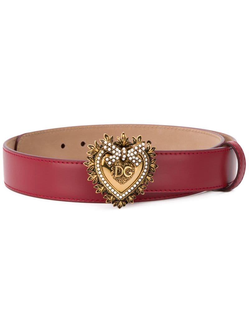 Dolce & Gabbana Devotion Belt in Red - Lyst