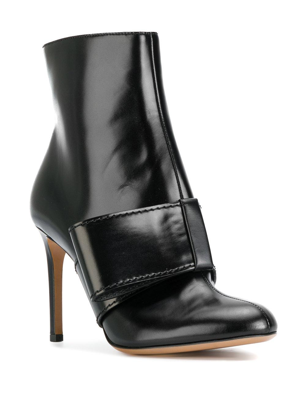 Lyst Valentino Half Bow Ankle Boots in Black