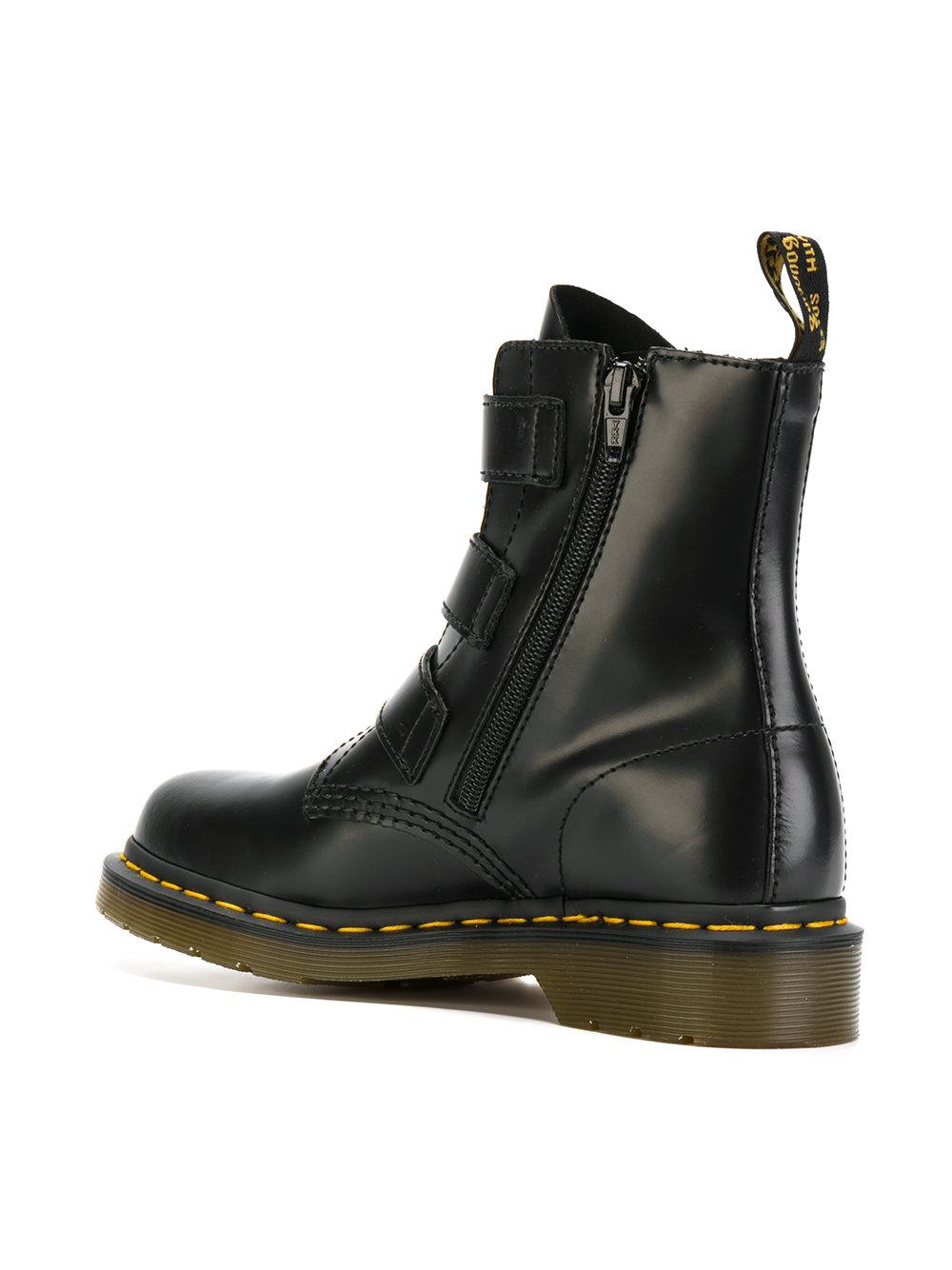 dr martens buckle boots women's