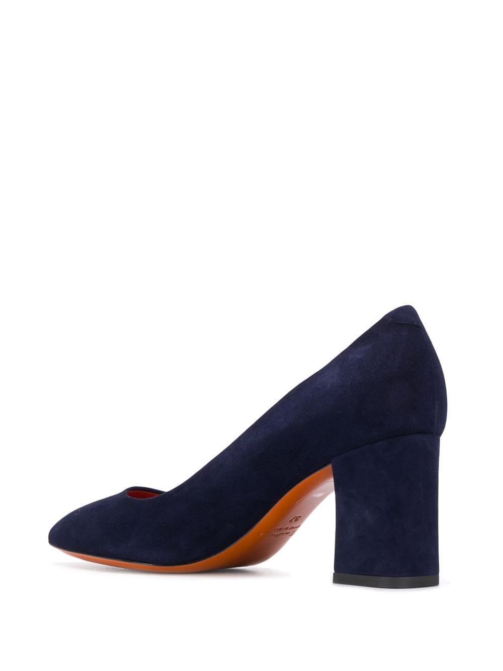 Santoni Block Heel Pumps in Blue - Lyst