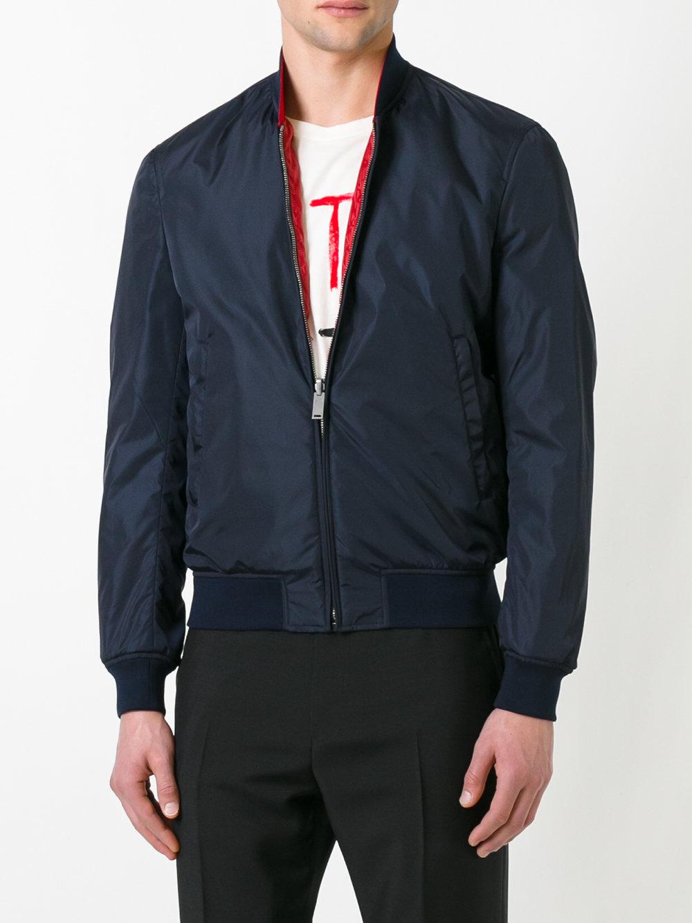 Lyst Gucci Ghost Reversible Bomber Jacket In Blue For Men 2280