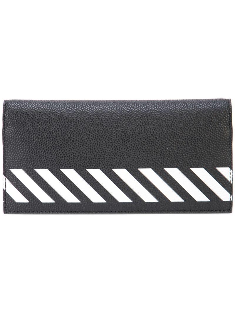 Lyst - Off-White c/o Virgil Abloh Diagonal Stripe Wallet in Black for Men