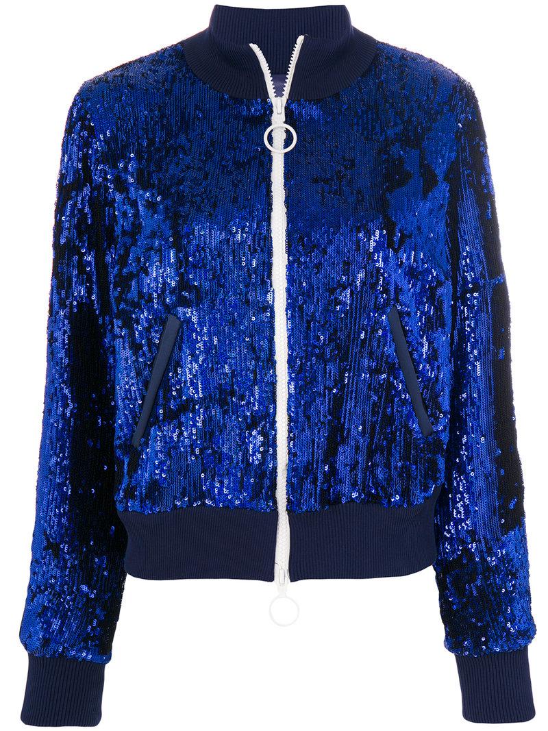 Lyst - Off-white c/o virgil abloh Sequin Jacket in Blue - Save 33%