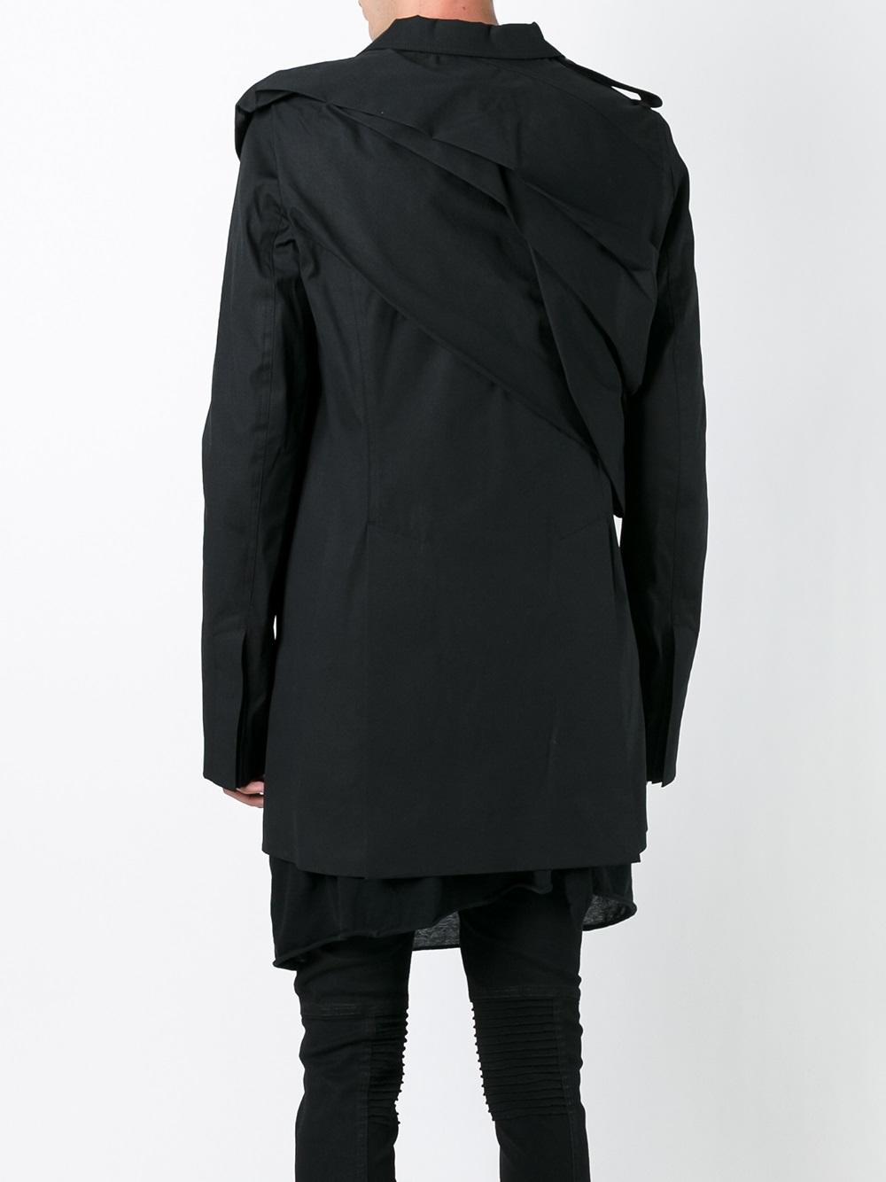 Lyst - Rick Owens 'pea' Trench Coat in Black for Men