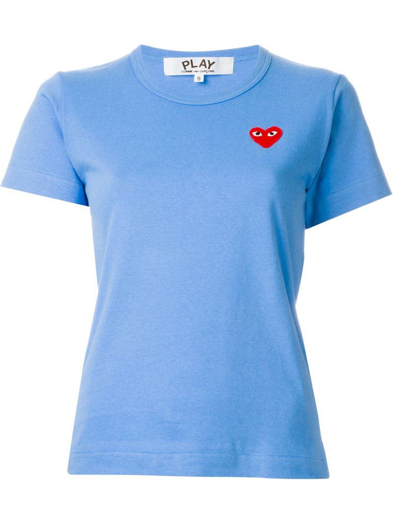 comme des garcons shirt blue
