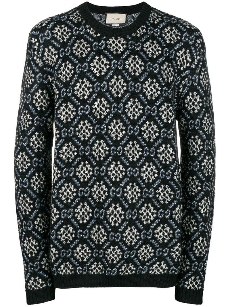 Gucci GG Supreme Jumper in Black for Men - Lyst