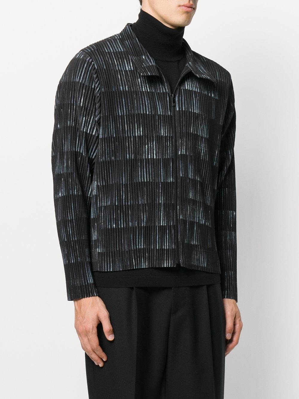 Lyst - Homme Plissé Issey Miyake Pleated Zip Jacket in Black for Men