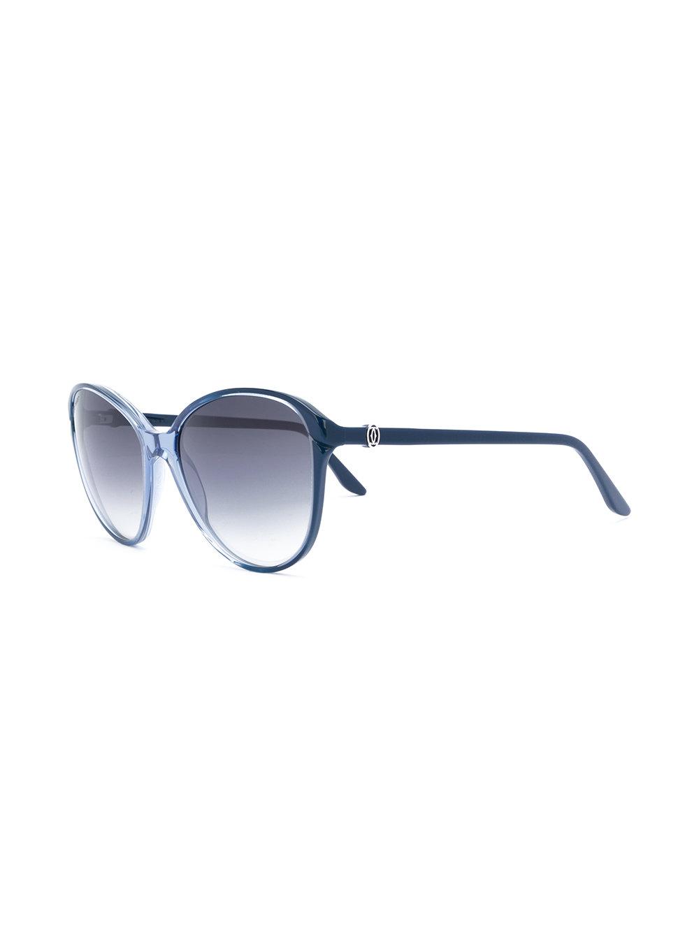 Blue And C Decor Techieblogie Info Lyst Cartier Double C Décor Sungles In Blue