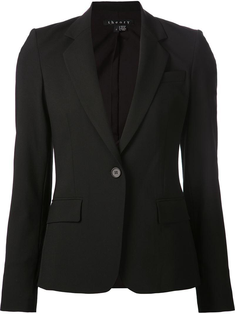Lyst - Theory Fitted Blazer in Black