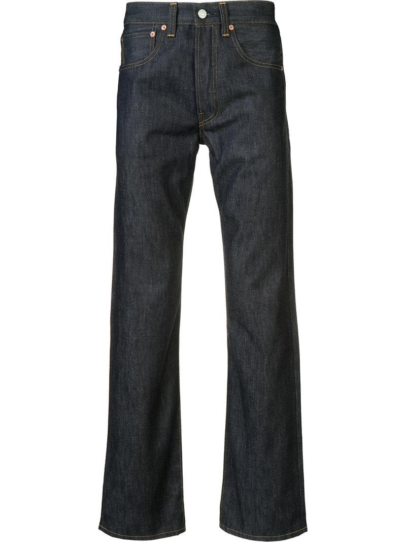 Lyst - Levi'S Folded Hem Straight Jeans in Blue for Men