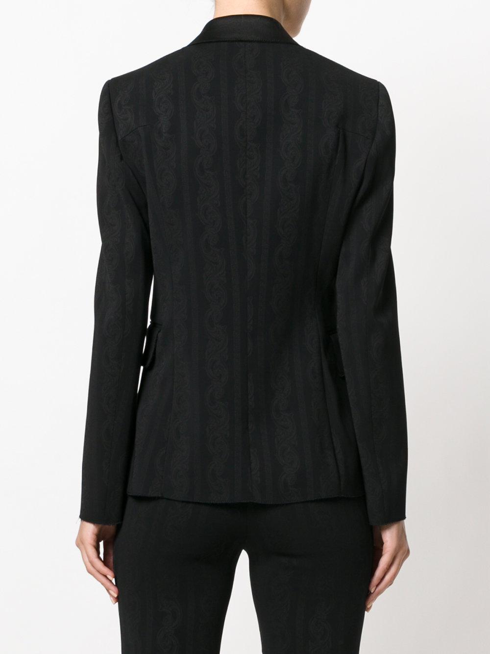 Lyst Versace Baroque Stripe Blazer in Black