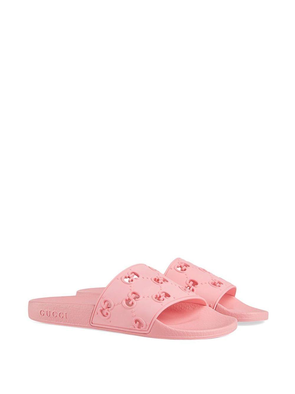 gucci pink heel slides