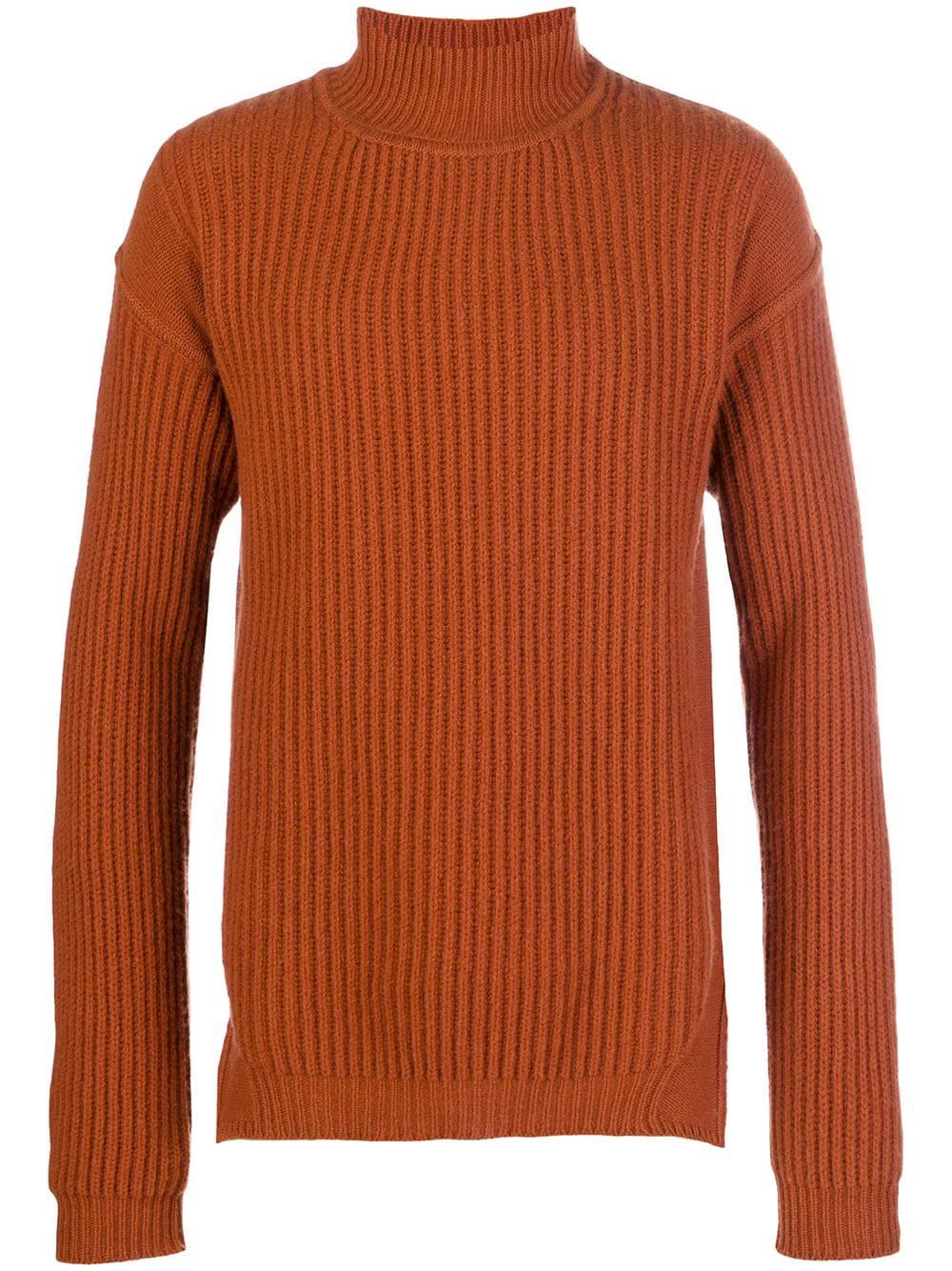 orange fisherman sweater
