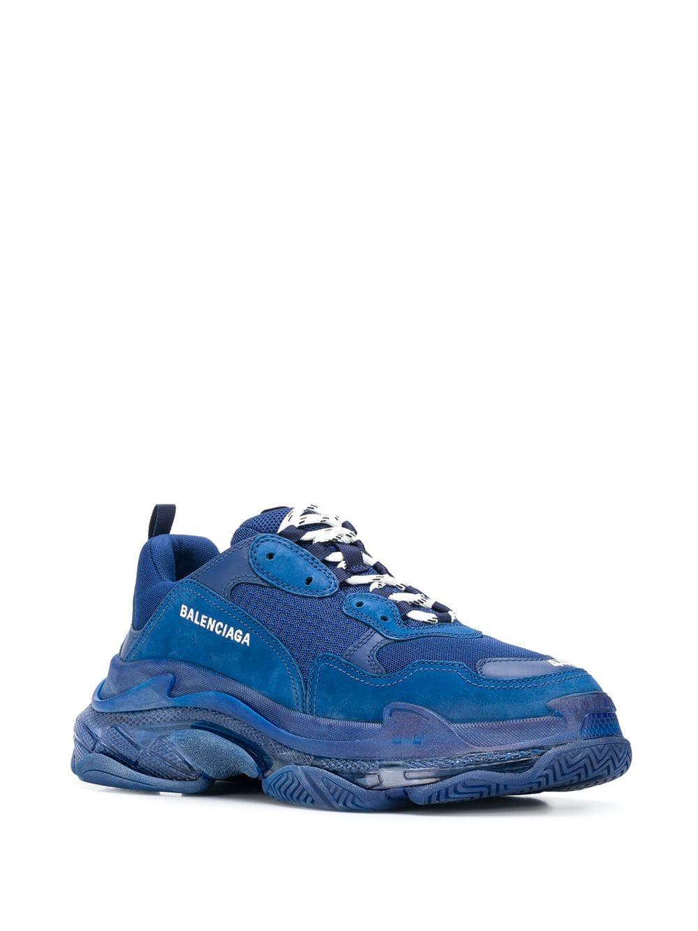 View Balenciaga Sneakers Triple S Blue Pics