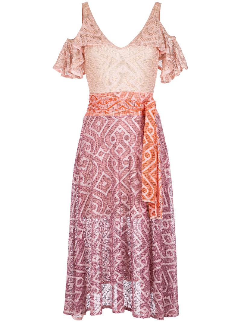Lyst - Cecilia Prado Knit Midi Dress in Pink