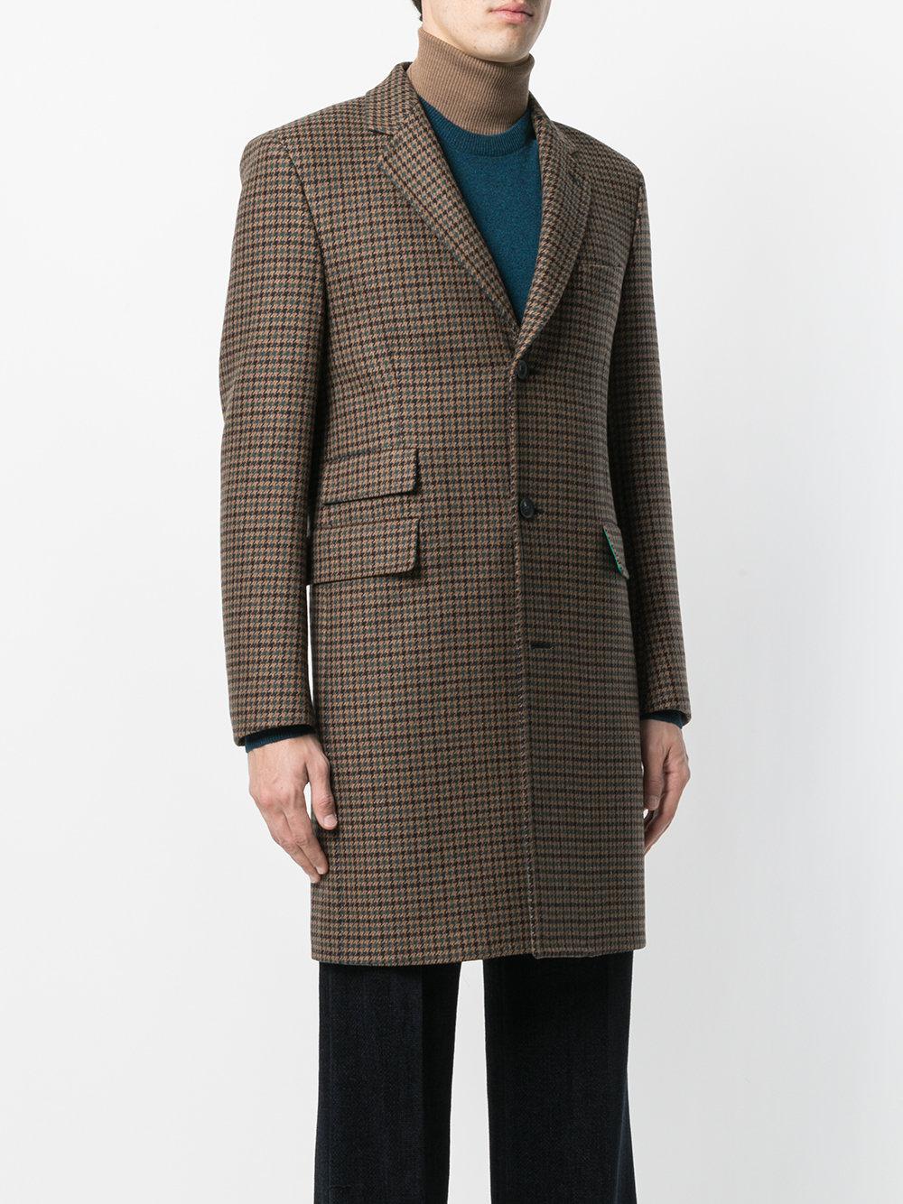 Lyst - Paul Smith Single-breasted Check Coat in Brown for Men