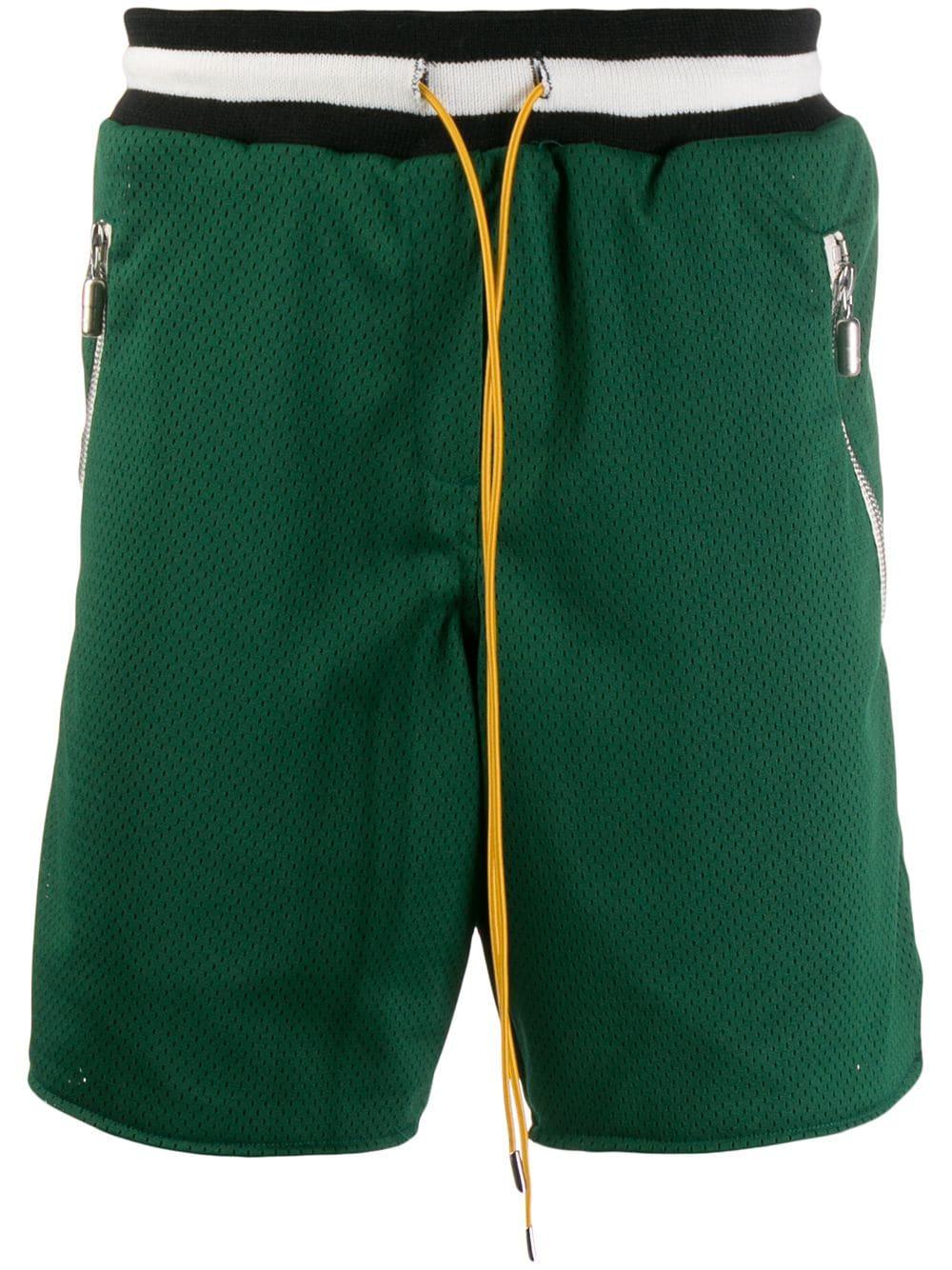 Rhude Cotton Mesh Sports Shorts in Green for Men Lyst