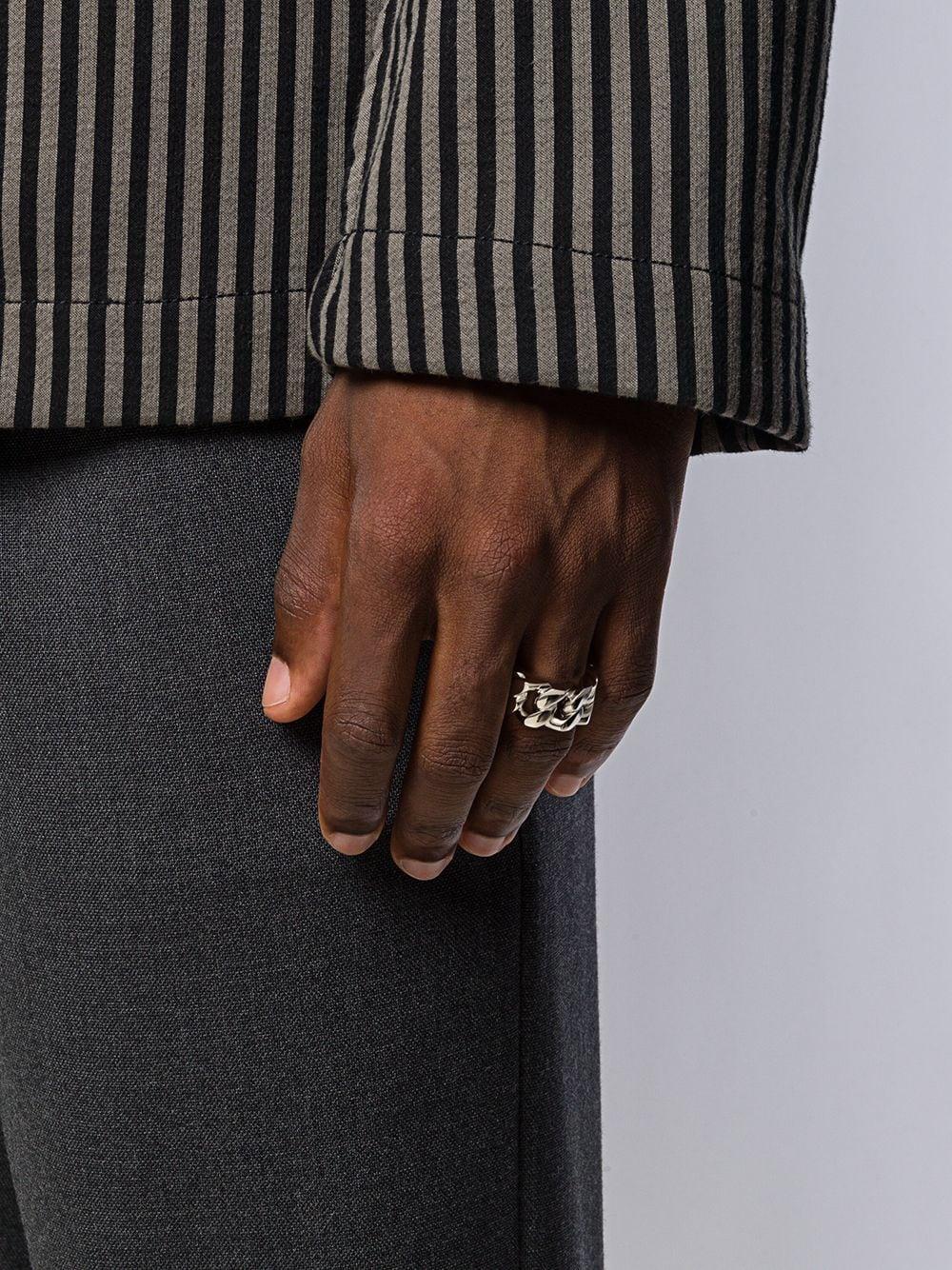 Alexander McQueen Identity Ring in Metallic for Men - Lyst