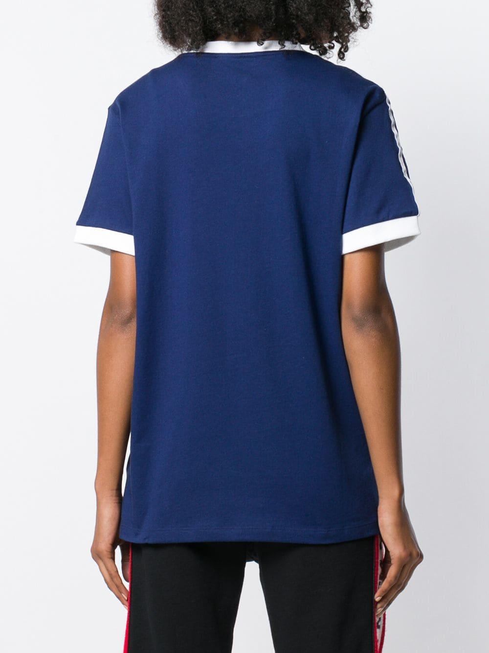 adidas 3 stripe shirt blue