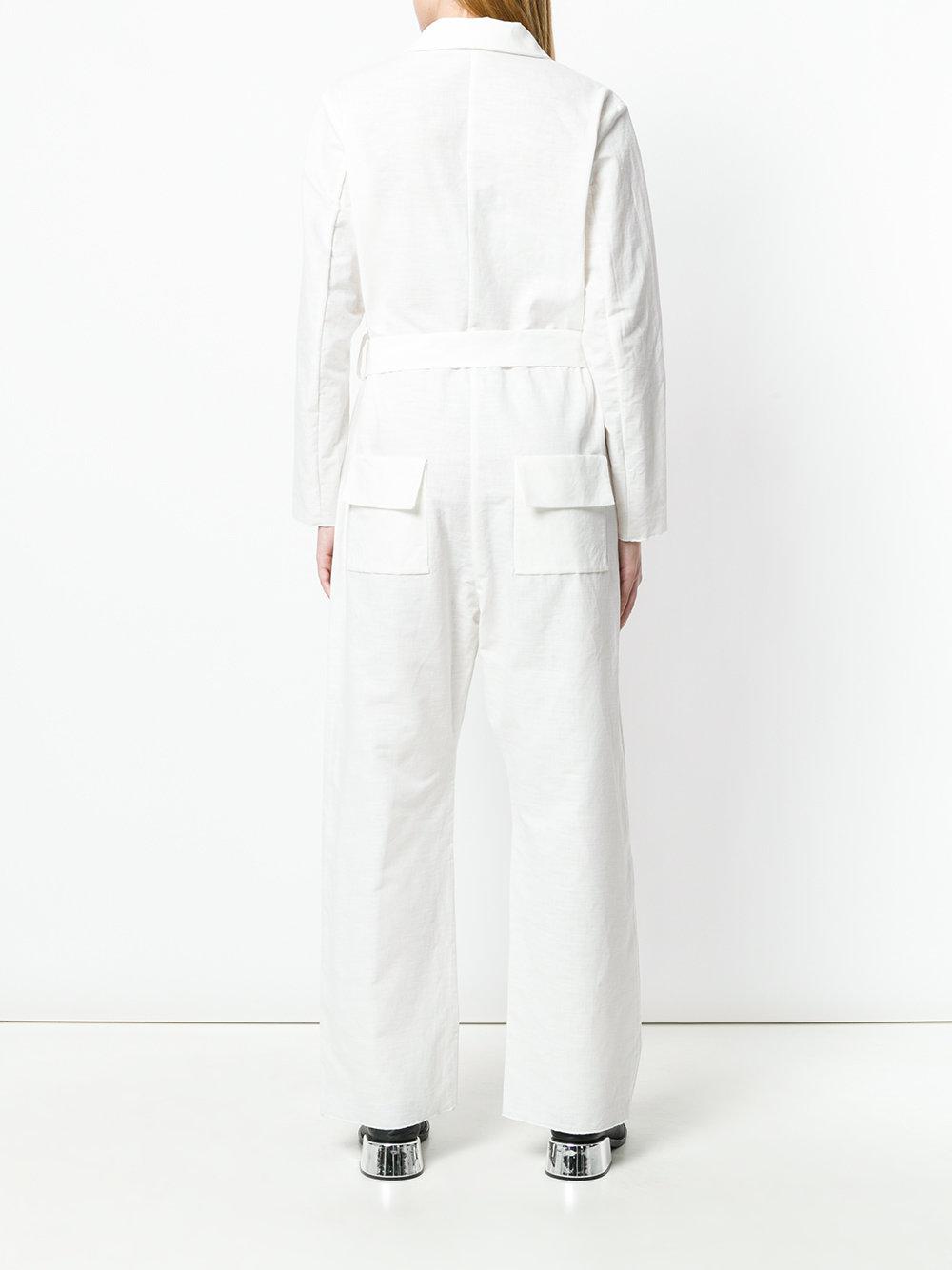 con cinturón utilidad Jumpsuit de blanco Cherevichkiotvichki Lyst E5Txqzzw