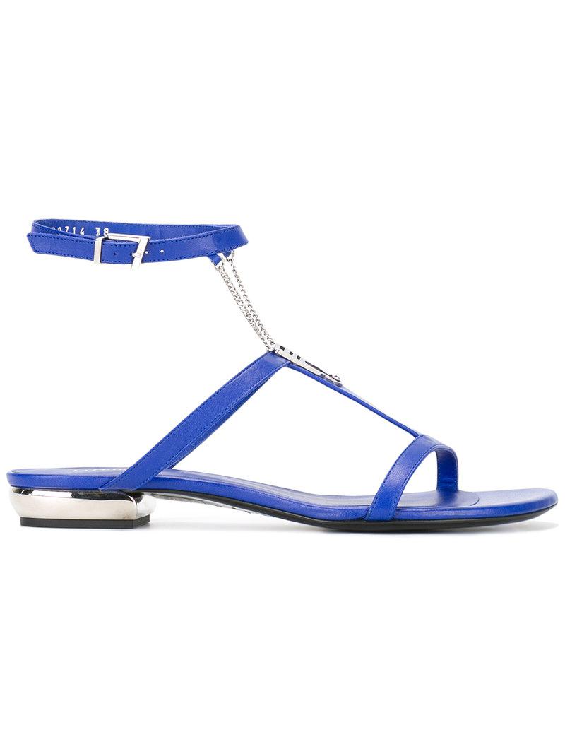 Lyst La Perla Flat Sandals Shoes Women in Blue Save 44
