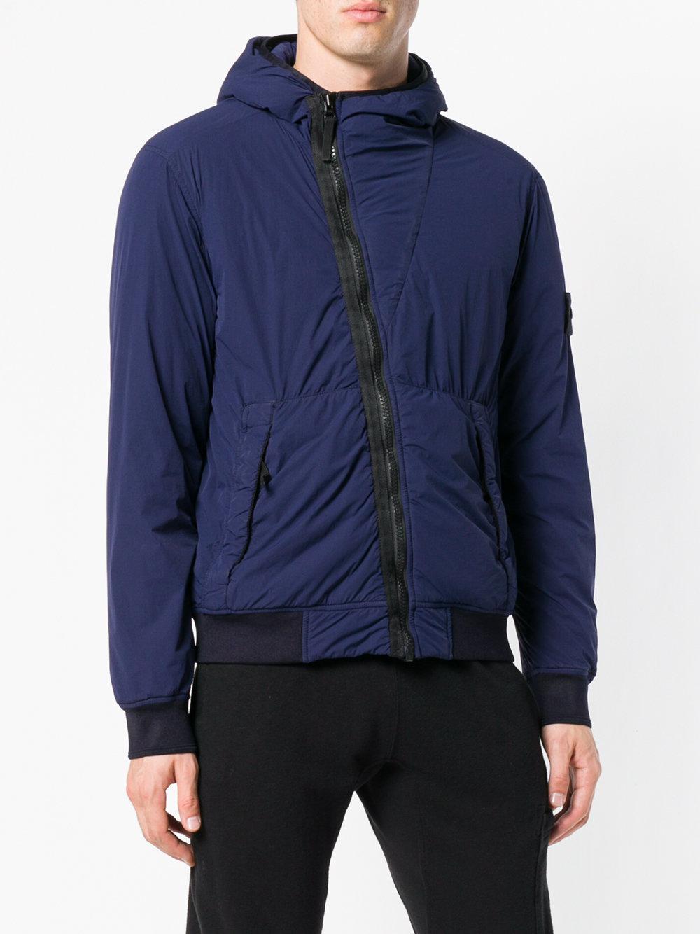 Stone Island Lightweight Rain Jacket in Blue for Men - Lyst