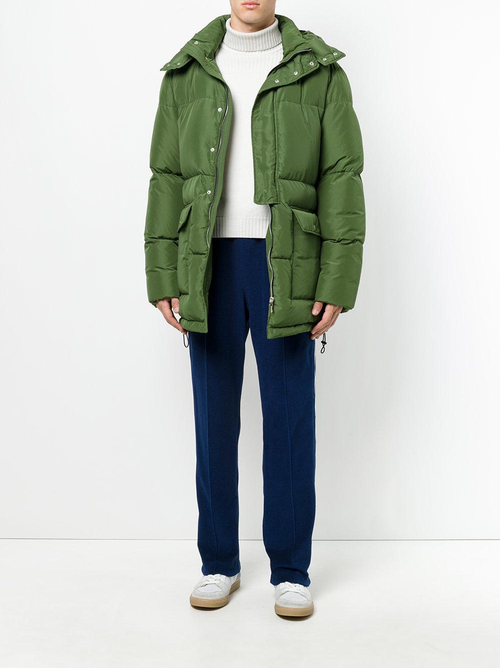 Lyst - Msgm Puffer Jacket in Green for Men