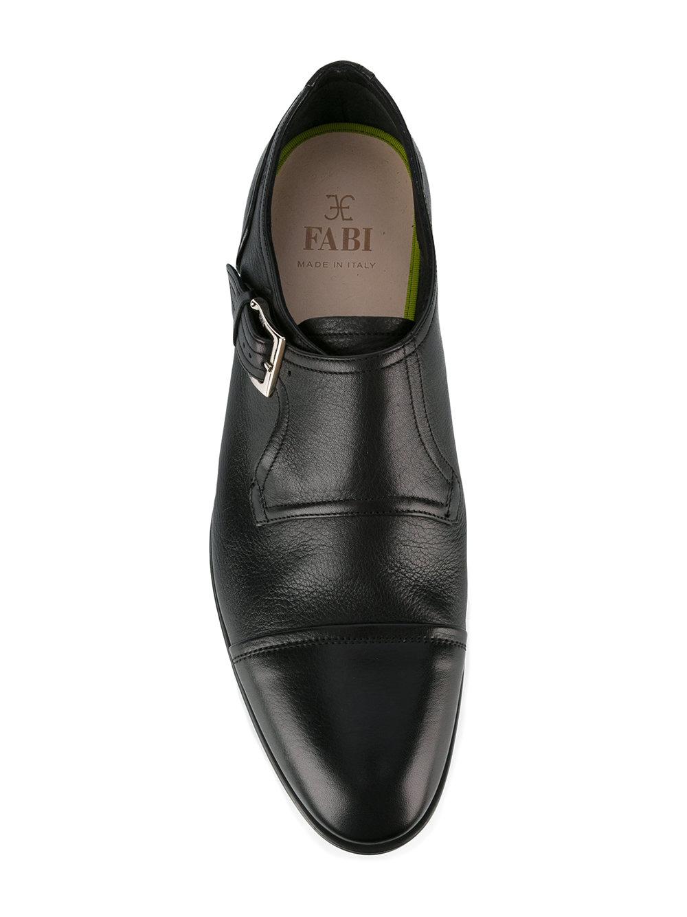 Lyst Fabi Buckled Monk Shoes in Black for Men