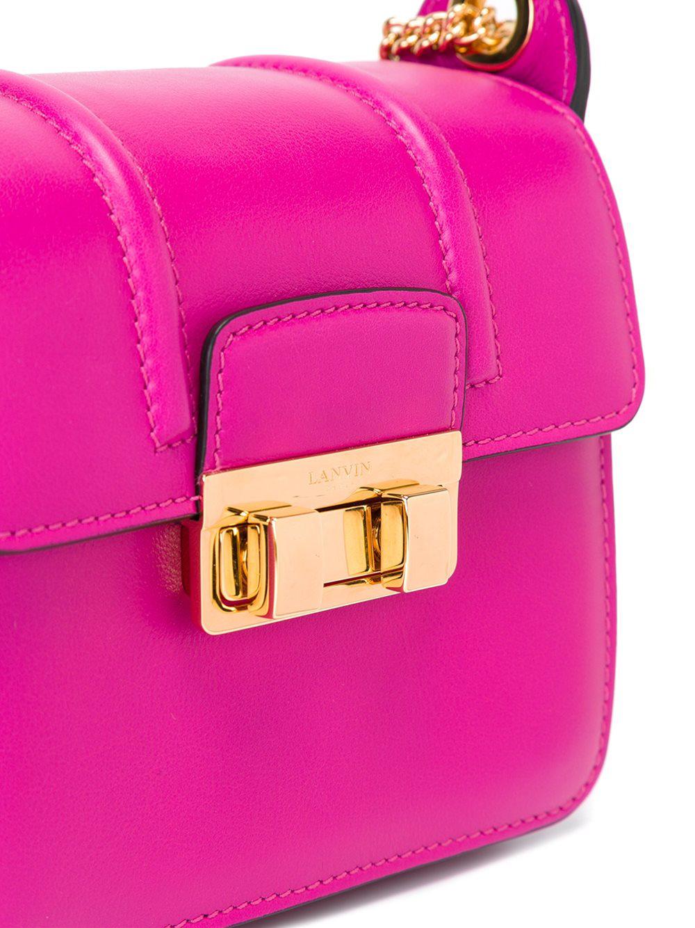 Lanvin Leather 'jiji' Crossbody Bag in Pink & Purple (Pink) Lyst