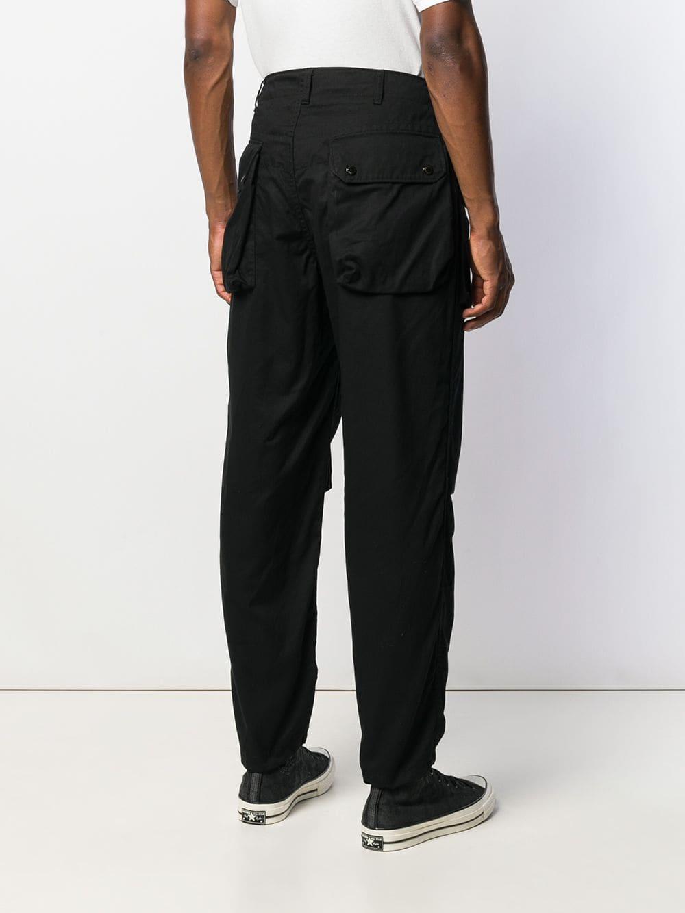 Engineered Garments Straight-leg Cargo Trousers in Black for Men - Lyst