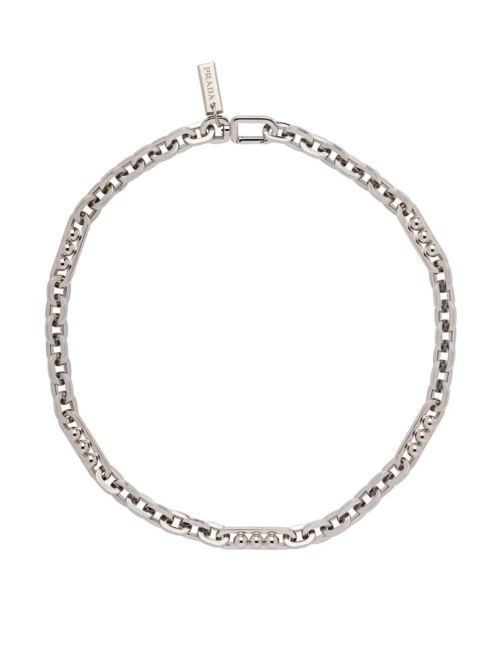 Prada Chain Necklace in Metallic for Men - Lyst