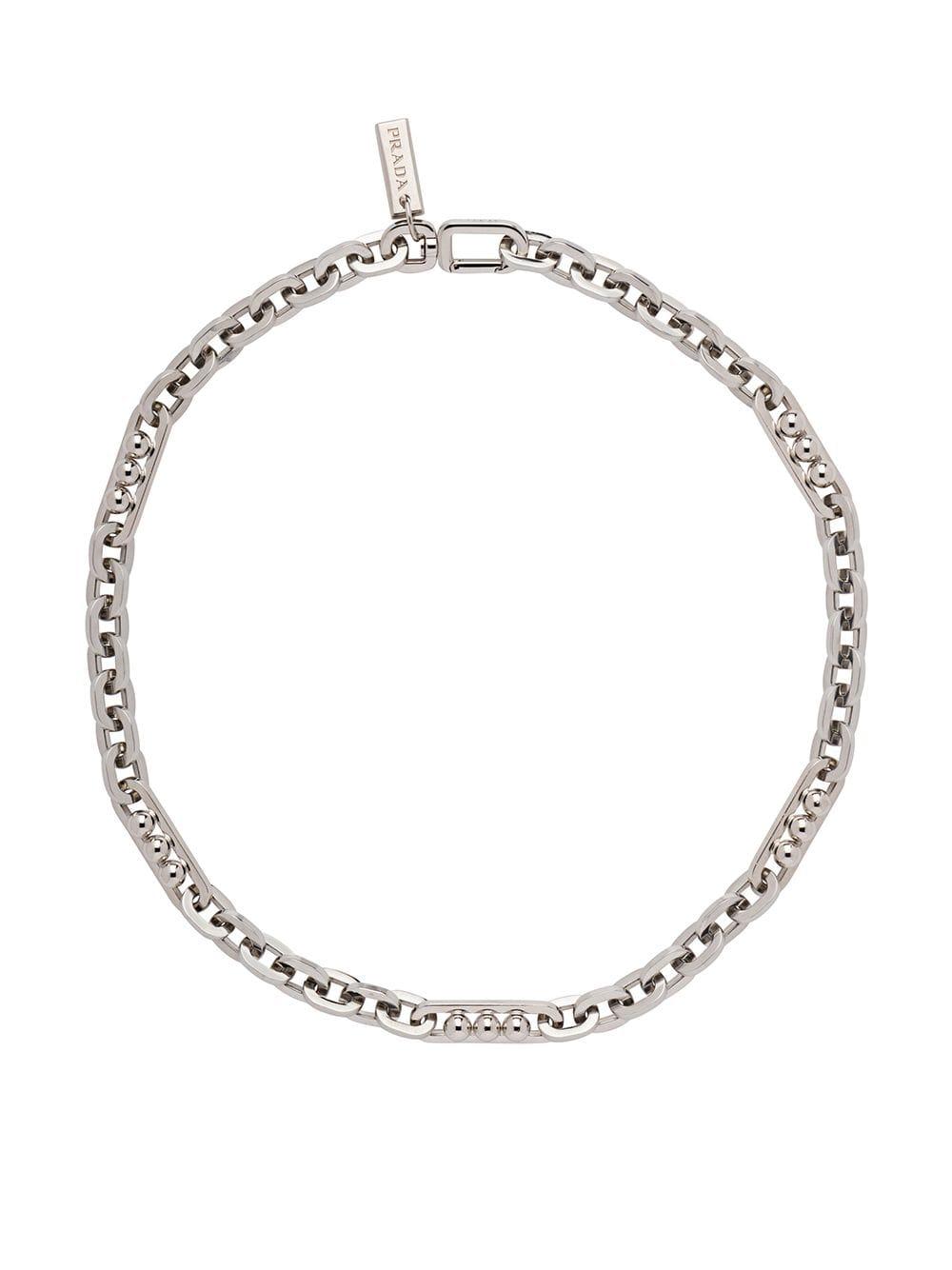 Prada Chain Necklace in Metallic for Men Lyst