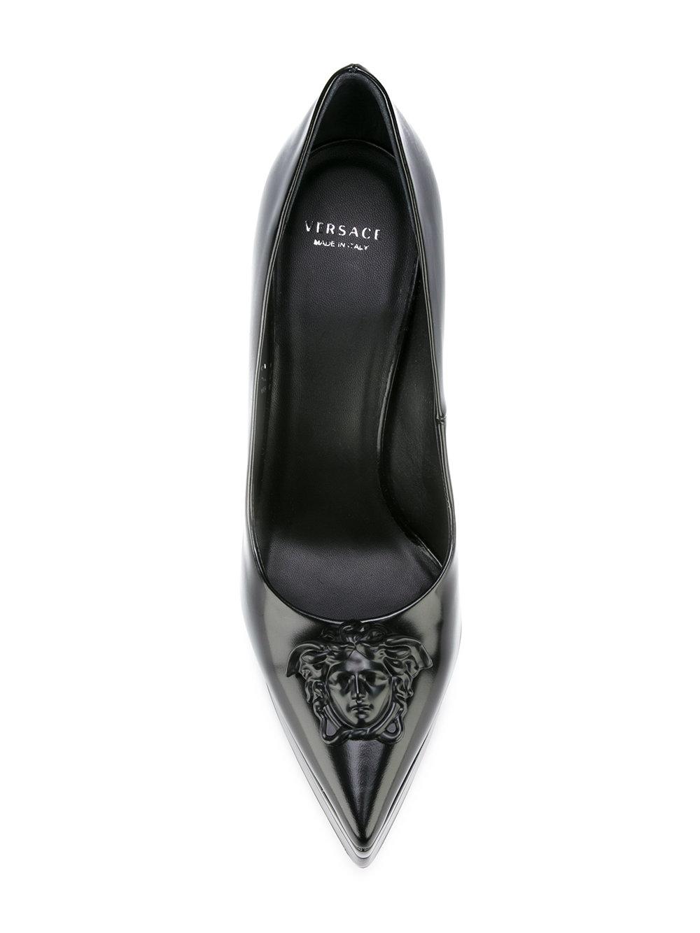 Lyst - Versace Platform Toe Stilettos in Black