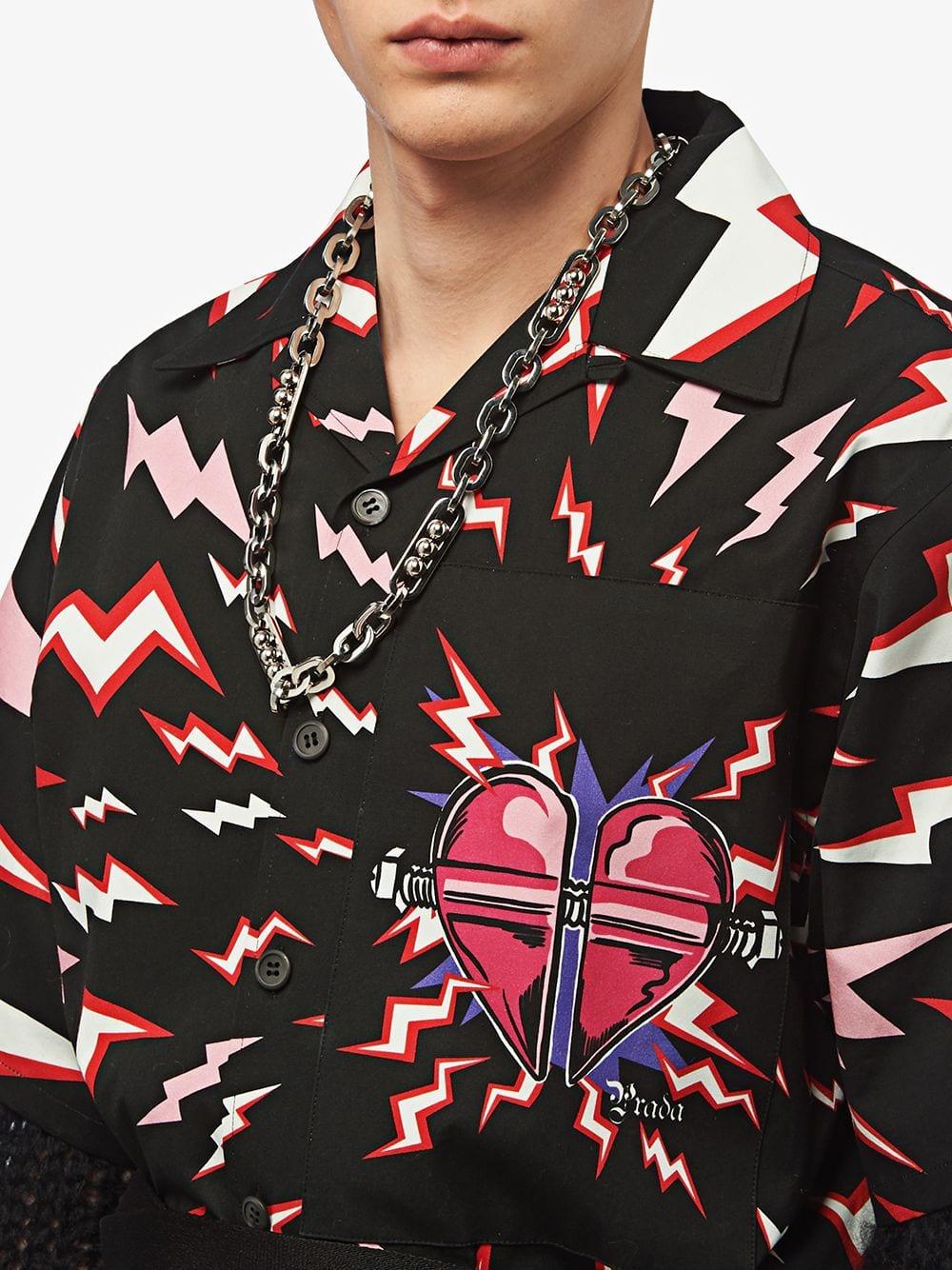 Prada Chain Necklace in Metallic for Men Lyst