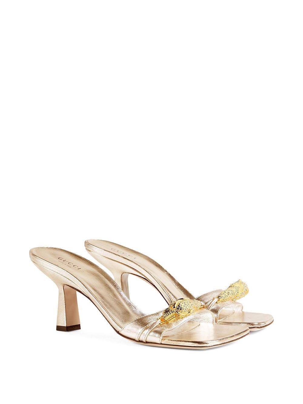 gucci silver mule