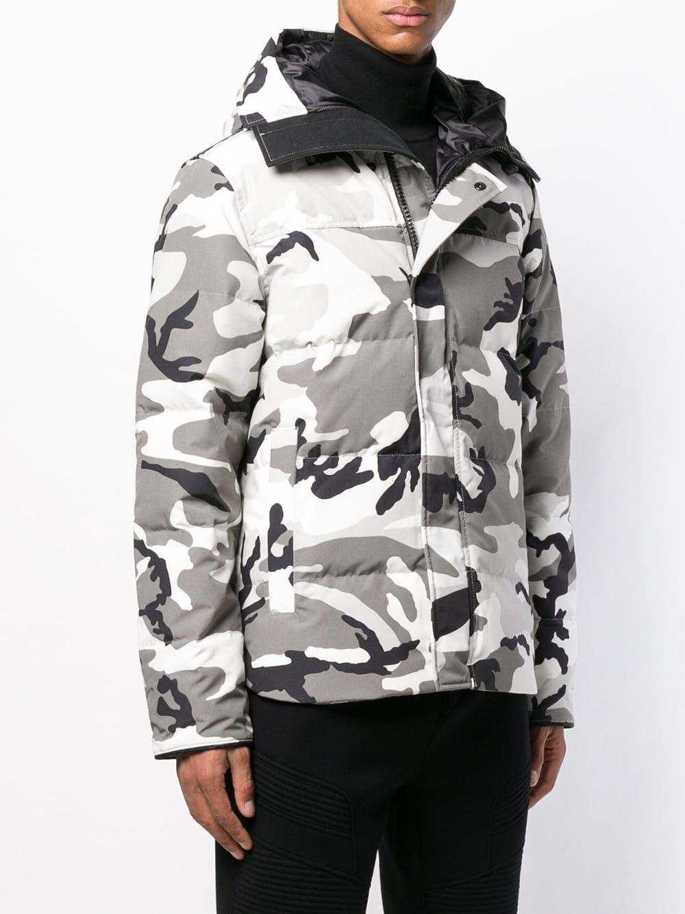 Canada Goose Camouflage Padded Hooded Jacket in Gray for Men Lyst