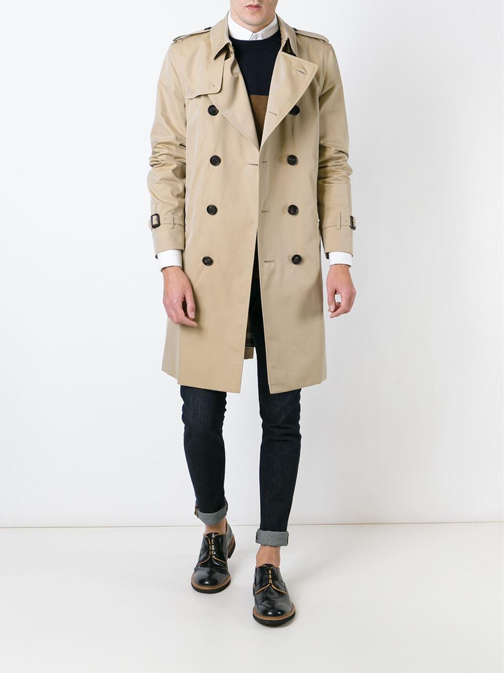 Lyst - Burberry The Kensington Long Heritage Trenchcoat in Natural for Men