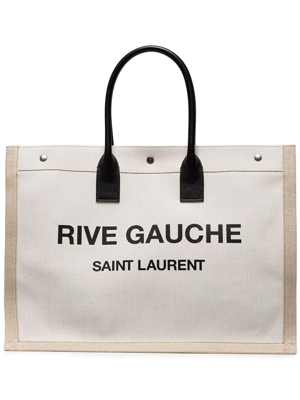 Saint Laurent Canvas Rive Gauche Tote Bag for Men - Lyst
