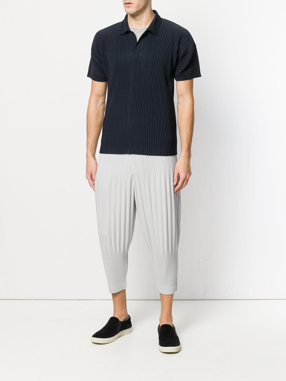 homme plisse grey trousers