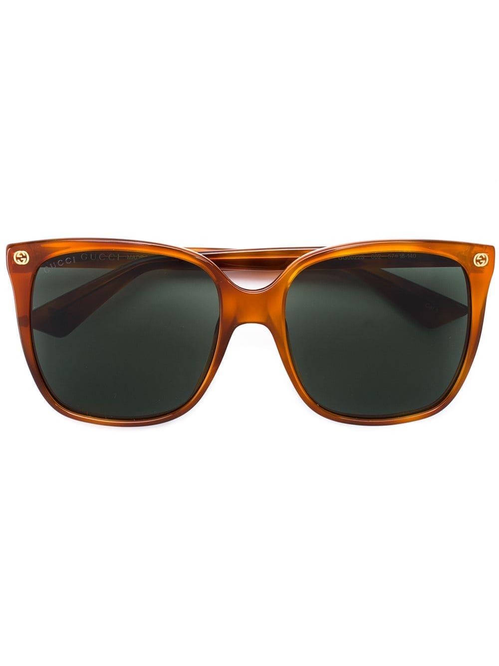 Gucci Oversized Square Sunglasses in Yellow - Lyst