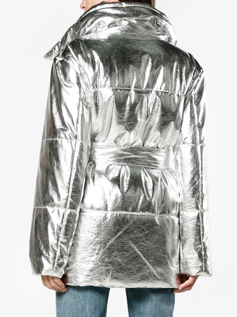 Lyst - Msgm Metallic (grey) Puffer Jacket in Metallic