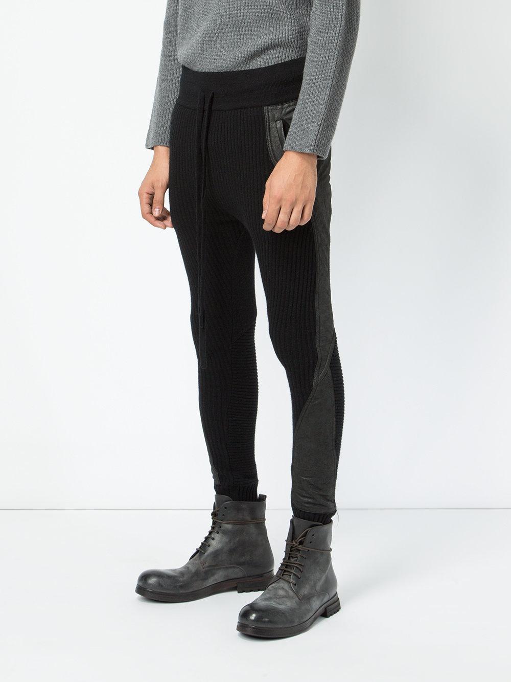 Lyst - Haider Ackermann Panelled Drawstring Trousers in Black for Men