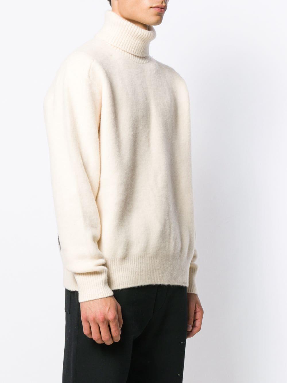 OAMC Turtle Neck Jumper in White for Men - Lyst