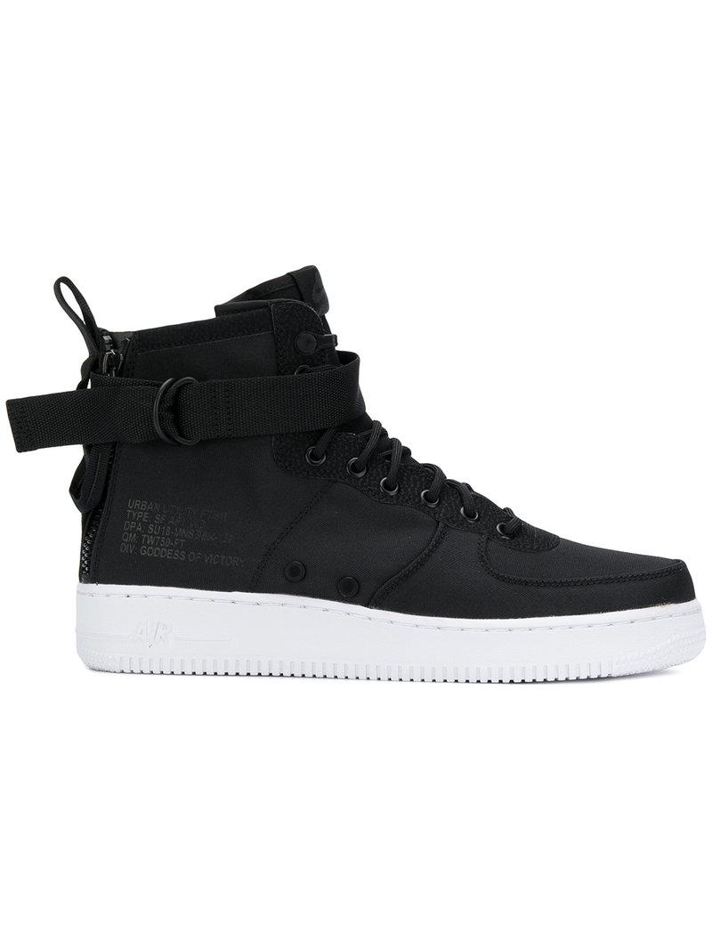 Lyst Nike Sf Air Force 1 Mid Sneakers in Black Lyst Nike Sf Air Force 1 Mid Sneakers in Black