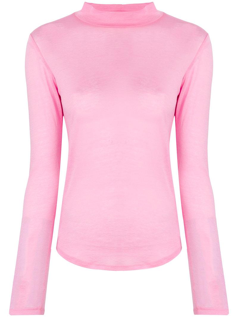 Lyst - Closed Classic Fitted Sweater in Pink