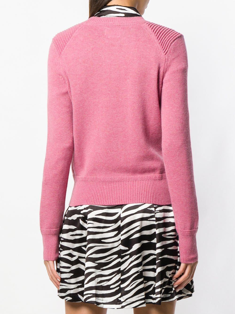 Étoile Isabel Marant Wool Long-sleeve Fitted Sweater in Pink - Lyst