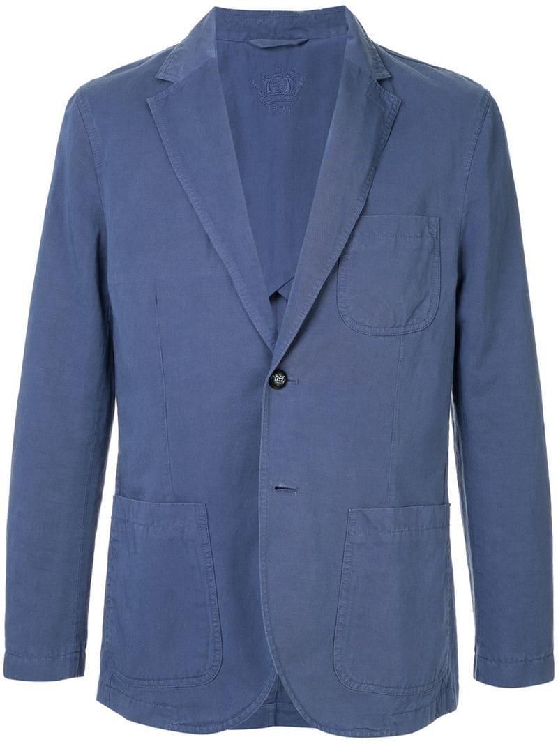 Gieves & Hawkes Relaxed Blazer in Blue for Men - Lyst