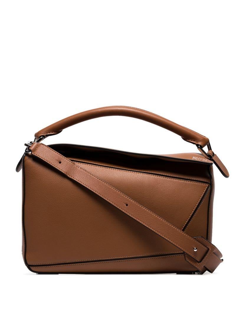 Loewe Brown Puzzle Medium Leather Shoulder Bag in Brown - Lyst