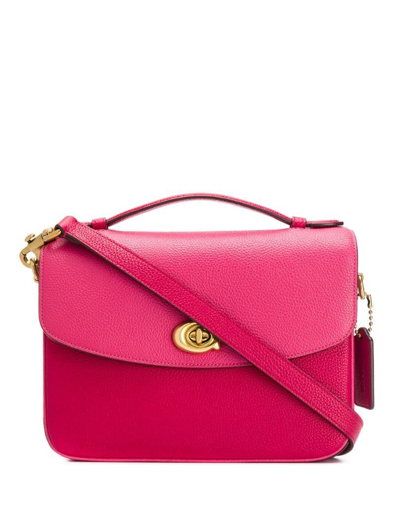 COACH Textured Shoulder Bag in Pink - Lyst